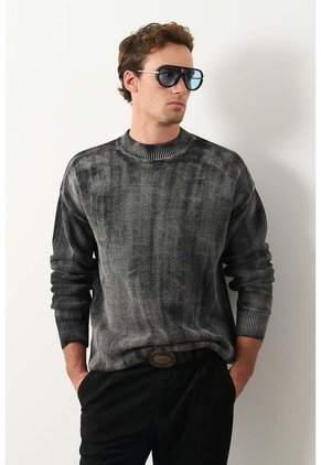 Sweater Oversized Tejido Para Hombre Nil Sweater Oversized Tejido Para Hombre Nil Negro S VÉLEZ