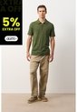 Polo Manga Corta Tejida Para Hombre Anam Polo Manga Corta Tejida Para Hombre Anam Verde Oliva XXL VÉLEZ de Vélez