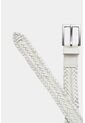 Cinturón Unifaz De Cuero Trenzado Para Hombre Punta Espada Cinturón Unifaz De Cuero Trenzado Para Hombre Punta Espada Blanco 32 VÉLEZ de Vélez