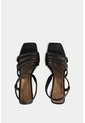 Sandalia Tacón Gobi De Cuero Liso Para Mujer Straps Sandalia Tacón Gobi De Cuero Liso Para Mujer Straps Negro 39 VÉLEZ de Vélez
