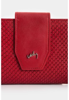 Billetera De Cuero Grabado Para Mujer Hiedra Billetera De Cuero Grabado Para Mujer Hiedra Rojo VÉLEZ