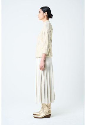 Sweater Rock En Tejido Rectilíneo Para Mujer Efecto Metalizado Sweater Rock En Tejido Rectilíneo Para Mujer Efecto Metalizado Dorado XS VÉLEZ