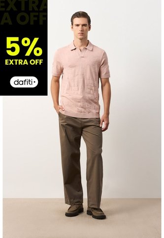 Polo Manga Corta Tejida Para Hombre Xinca Polo Manga Corta Tejida Para Hombre Xinca Natural XS VÉLEZ Vélez