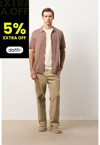 Camisa Manga Corta Tejida Para Hombre Ikal Camisa Manga Corta Tejida Para Hombre Ikal Tabaco M VÉLEZ Vélez