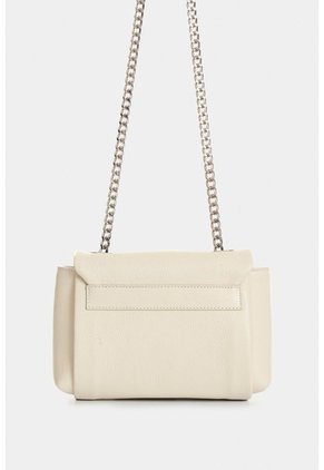 Manos Libres Mini Lili De Cuero Para Mujer Con Cadena Manos Libres Mini Lili De Cuero Para Mujer Con Cadena Blanco VÉLEZ