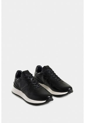 Tenis Cooper 3 De Cuero Para Hombre Spoiler En Contraste Tenis Cooper 3 De Cuero Para Hombre Spoiler En Contraste Negro 42 VÉLEZ