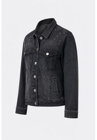 Chaqueta En Denim Para Mujer Western Chaqueta En Denim Para Mujer Western Negro XXL VÉLEZ Vélez