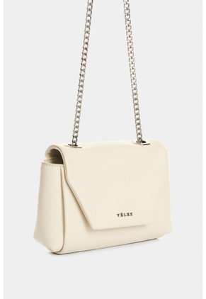 Manos Libres Mini Lili De Cuero Para Mujer Con Cadena Manos Libres Mini Lili De Cuero Para Mujer Con Cadena Blanco VÉLEZ