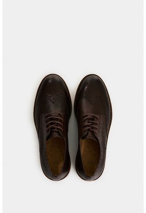 Zapatos Cordón Brogue De Cuero Para Hombre Cortes Tradicionales Zapatos Cordón Brogue De Cuero Para Hombre Cortes Tradicionales Cafe 43 VÉLEZ