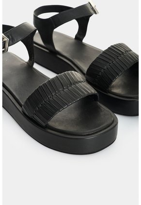 Sandalia Plataforma De Cuero Para Mujer Eos Sandalia Plataforma De Cuero Para Mujer Eos Negro 36 VÉLEZ