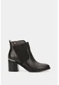 Botines Tacón De Cuero Aplique Botines Tacón De Cuero Aplique Negro 36 VÉLEZ de Vélez