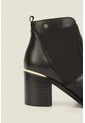 Botines Tacón De Cuero Aplique Botines Tacón De Cuero Aplique Negro 36 VÉLEZ de Vélez