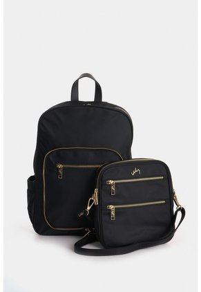 Morral Broni De Lona Para Mujer Versátil Morral Broni De Lona Para Mujer Versátil Negro VÉLEZ