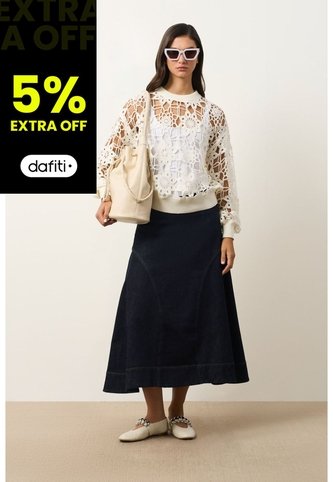 Sweater Tejido En Algodón Para Mujer Nazca Sweater Tejido En Algodón Para Mujer Nazca Crema XL VÉLEZ Vélez