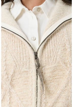 Chaleco Tejido Oversized Para Mujer Legado Chaleco Tejido Oversized Para Mujer Legado Crema S VÉLEZ