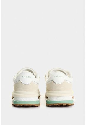 Tenis Phyton De Cuero Y Lona Para Mujer Corte Deportivo Tenis Phyton De Cuero Y Lona Para Mujer Corte Deportivo Blanco 37 VÉLEZ