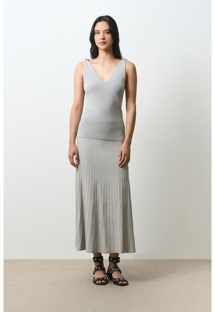 Top Tejido Ajustado Para Mujer Tritón Top Tejido Ajustado Para Mujer Tritón Gris S VÉLEZ