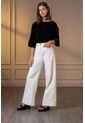 Pantalón Wide Leg Nilo Para Mujer Tiro Alto Blanco Pantalón Wide Leg Nilo Para Mujer Tiro Alto Blanco 05 Vélez de Vélez