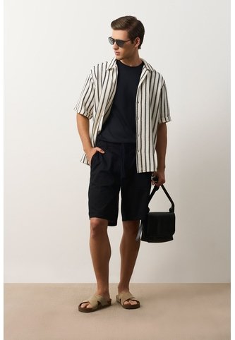 Bermuda En Lino Para Hombre Alma Bermuda En Lino Para Hombre Alma Negro 34 VÉLEZ Vélez