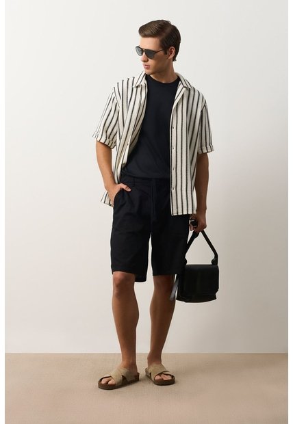 Bermuda En Lino Para Hombre Alma Bermuda En Lino Para Hombre Alma Negro 34 VÉLEZ