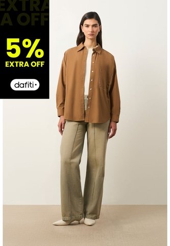 Camisa Manga Larga Oversized Para Mujer Claire Camisa Manga Larga Oversized Para Mujer Claire Miel M VÉLEZ Vélez
