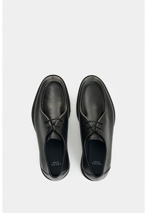 Zapatos De Cordón Acacia De Cuero Para Hombre Vena Tejida Zapatos De Cordón Acacia De Cuero Para Hombre Vena Tejida Negro 39 VÉLEZ