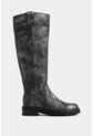 Botas Tulipan De Cuero Brush Off Para Mujer Efecto Metalizado Botas Tulipan De Cuero Brush Off Para Mujer Efecto Metalizado Gris 40 VÉLEZ de Vélez