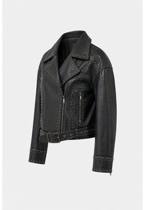Chaqueta Biker En Cuero Quimera Para Mujer Chaqueta Biker En Cuero Quimera Para Mujer Negro XXL VÉLEZ
