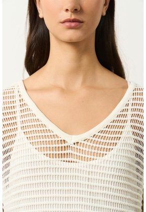 Vestido Maxi Tejido Ica Para Mujer Vestido Maxi Tejido Ica Para Mujer Crema 10 VÉLEZ