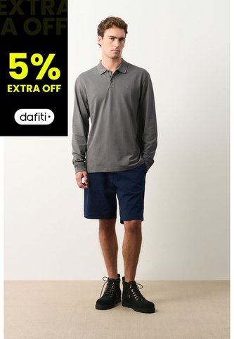 Polo Manga Larga En Algodón Para Hombre Nápoles Polo Manga Larga En Algodón Para Hombre Nápoles Gris M VÉLEZ Vélez