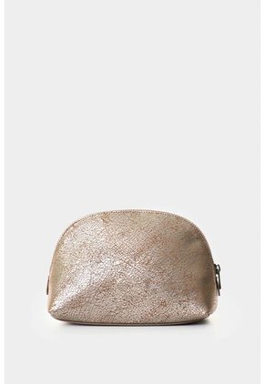 Cosmetiquera De Cuero Folia Para Mujer Nacre Cosmetiquera De Cuero Folia Para Mujer Nacre Plata VÉLEZ