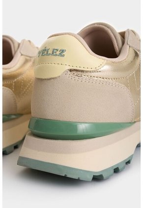 Tenis Sahara De Cuero Para Mujer Detalle Folia Tenis Sahara De Cuero Para Mujer Detalle Folia Dorado 35 VÉLEZ