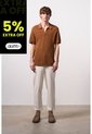 Polo Manga Corta Tejida Para Hombre Dunas Polo Manga Corta Tejida Para Hombre Dunas Miel XL VÉLEZ de Vélez