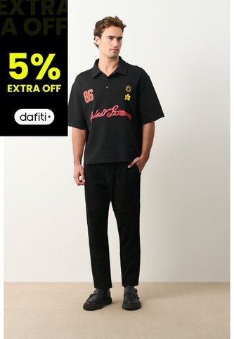 Polo Cropped En Algodón Para Hombre Primavera Polo Cropped En Algodón Para Hombre Primavera Negro XXL VÉLEZ Vélez