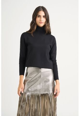Sweater Tejido Básico Maqui Para Mujer Cuello Tortuga Sweater Tejido Básico Maqui Para Mujer Cuello Tortuga Negro S VÉLEZ Vélez