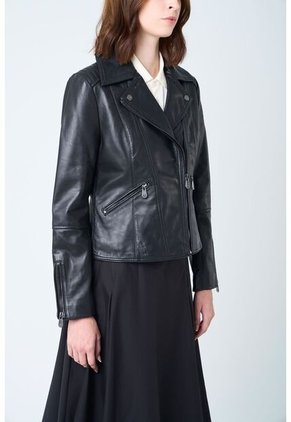 Chaqueta Biker Island De Cuero Para Mujer Fit Ajustado Chaqueta Biker Island De Cuero Para Mujer Fit Ajustado Negro M VÉLEZ