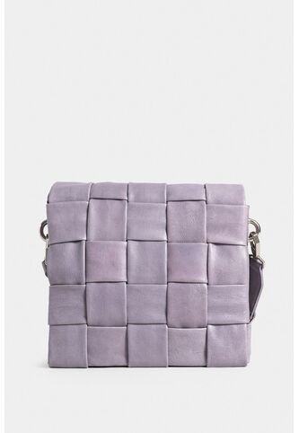 Bowling Anaime De Cuero Para Mujer Tapa Tejida Bowling Anaime De Cuero Para Mujer Tapa Tejida Lila VÉLEZ Vélez