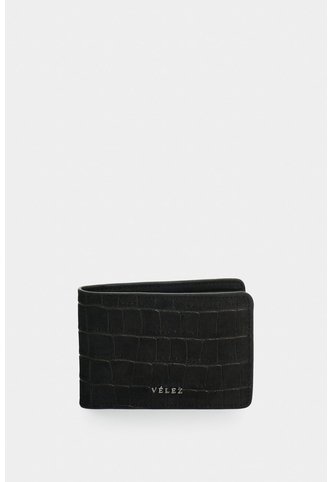 Billetera En Cuero Nobuck Croco Para Hombre Tessa 2.0 Billetera En Cuero Nobuck Croco Para Hombre Tessa 2.0 Negro VÉLEZ Vélez