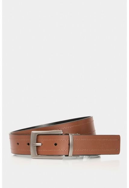 Cinturón Doble Faz Kafka De Cuero Para Hombre Hebilla Reversible Cinturón Doble Faz Kafka De Cuero Para Hombre Hebilla Reversible Miel 38 Vélez