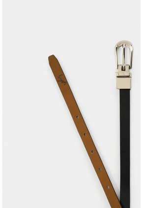 Cinturón Doble Faz De Cuero Para Mujer Krill Cinturón Doble Faz De Cuero Para Mujer Krill Negro S VÉLEZ