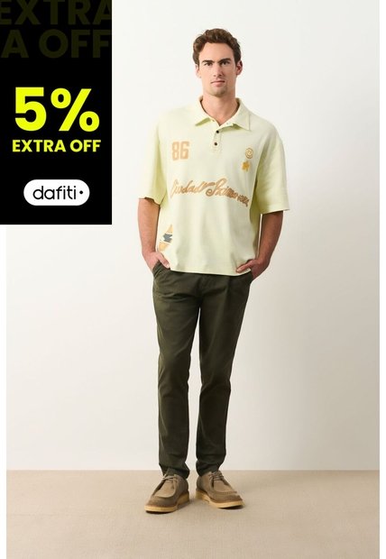 Polo Cropped En Algodón Para Hombre Primavera Polo Cropped En Algodón Para Hombre Primavera Amarillo Limon XS VÉLEZ