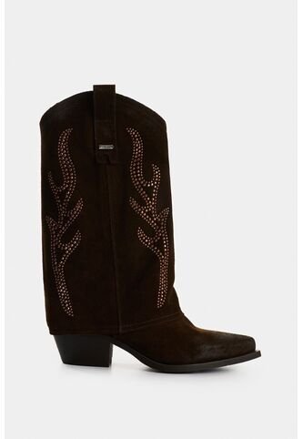 Botas De Cuero Gamuzado Para Mujer Hazel Botas De Cuero Gamuzado Para Mujer Hazel Cafe 38 VÉLEZ Vélez