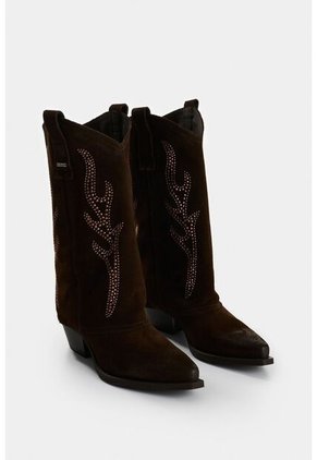 Botas De Cuero Gamuzado Para Mujer Hazel Botas De Cuero Gamuzado Para Mujer Hazel Cafe 38 VÉLEZ