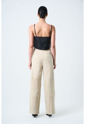 Crop Top De Cuero Folia Para Mujer Semi Ajustado Crop Top De Cuero Folia Para Mujer Semi Ajustado Negro S Vélez