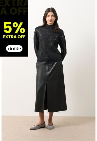 Sweater Tejido De Cuello Alto Para Mujer Nacarina Sweater Tejido De Cuello Alto Para Mujer Nacarina Negro L VÉLEZ Vélez