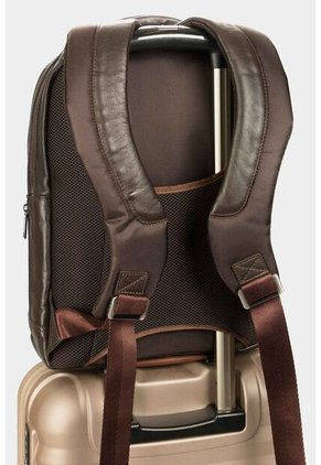 Morral Water Resistant De Cuero Liso Para Hombre Multifuncional Cafe Morral Water Resistant De Cuero Liso Para Hombre Multifuncional Cafe Vélez