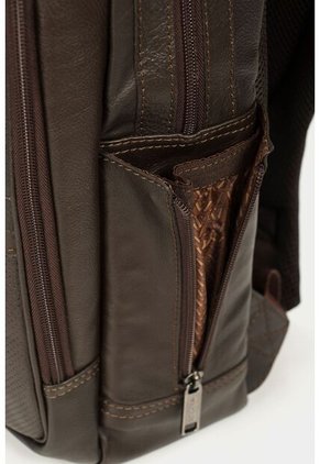 Morral Water Resistant De Cuero Liso Para Hombre Multifuncional Cafe Morral Water Resistant De Cuero Liso Para Hombre Multifuncional Cafe Vélez