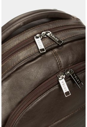 Morral Water Resistant De Cuero Liso Para Hombre Multifuncional Cafe Morral Water Resistant De Cuero Liso Para Hombre Multifuncional Cafe Vélez