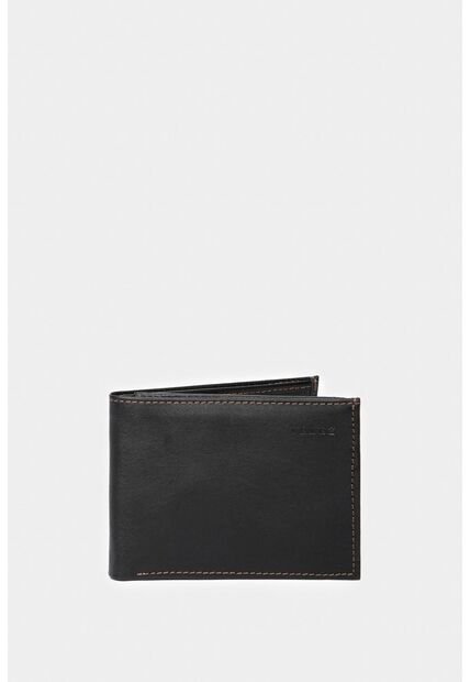 Billetera Humanista De Cuero Para Hombre Costuras Contraste Negro Billetera Humanista De Cuero Para Hombre Costuras Contraste Negro Vélez