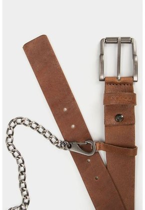 Cinturón Unifaz Ankara De Cuero Para Hombre Cadena Metálica Miel Cinturón Unifaz Ankara De Cuero Para Hombre Cadena Metálica Miel 38 Vélez